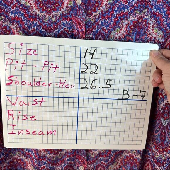 Talbots Colorful Paisley Button-Down Shirt roll tab sleeve lightweight boho - Picture 9 of 9